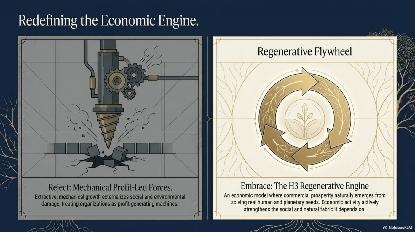 Reject Mechanical Profit Forces — Embrace H3 Regenerative Engine