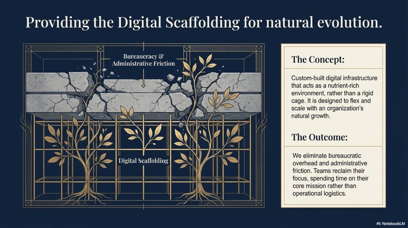 Digital Scaffolding — Custom infrastructure for natural evolution